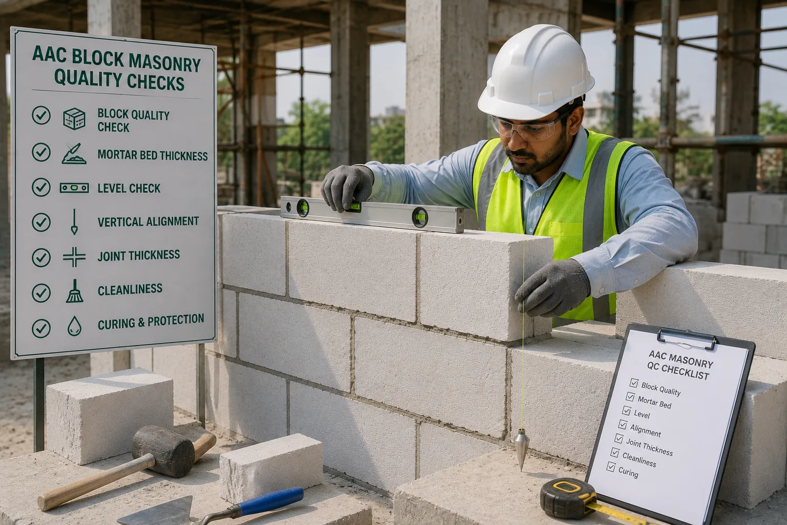 Quality Control for AAC Block Masonry