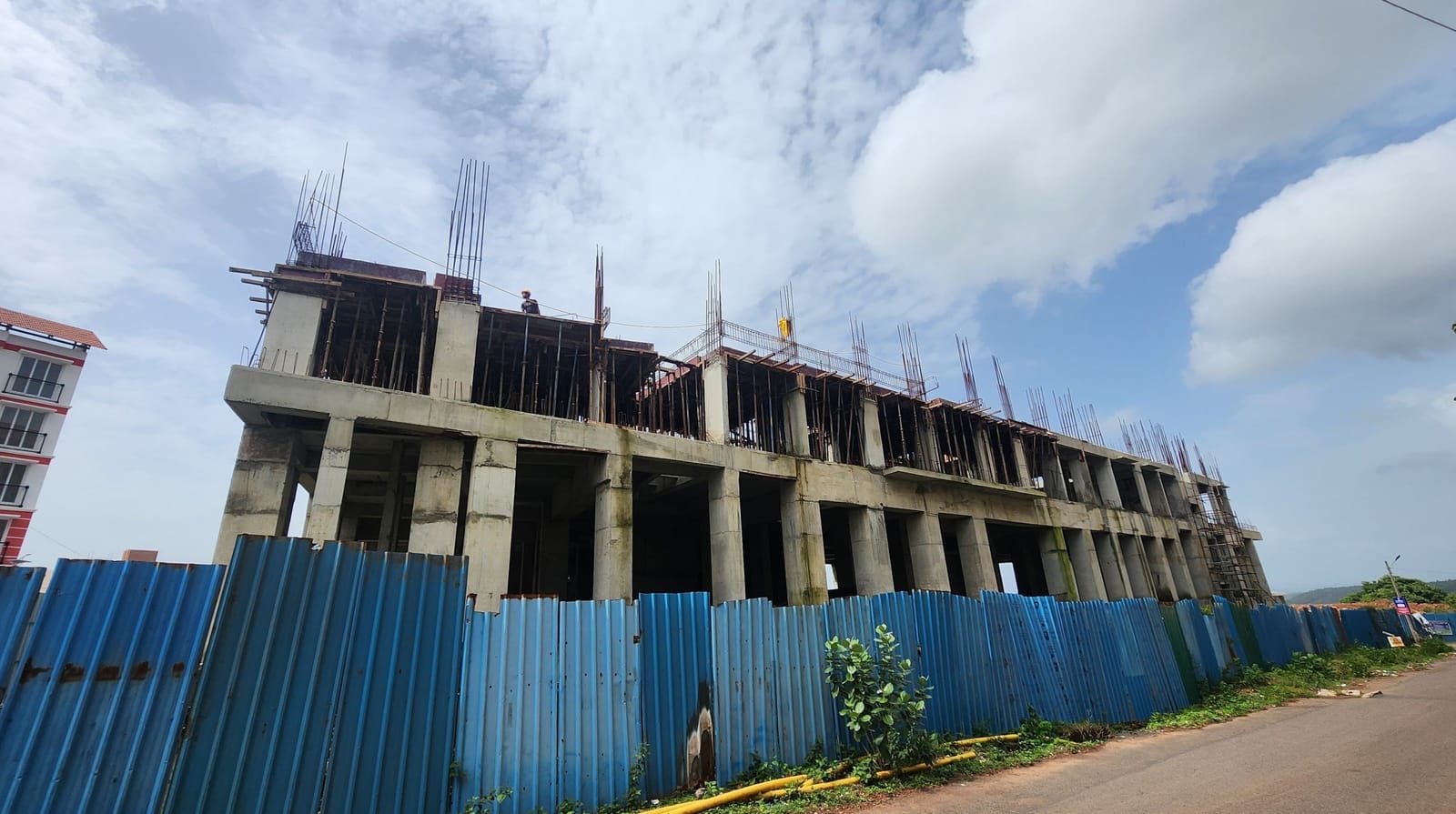 Scaffolded superstructure at Adora De Goa