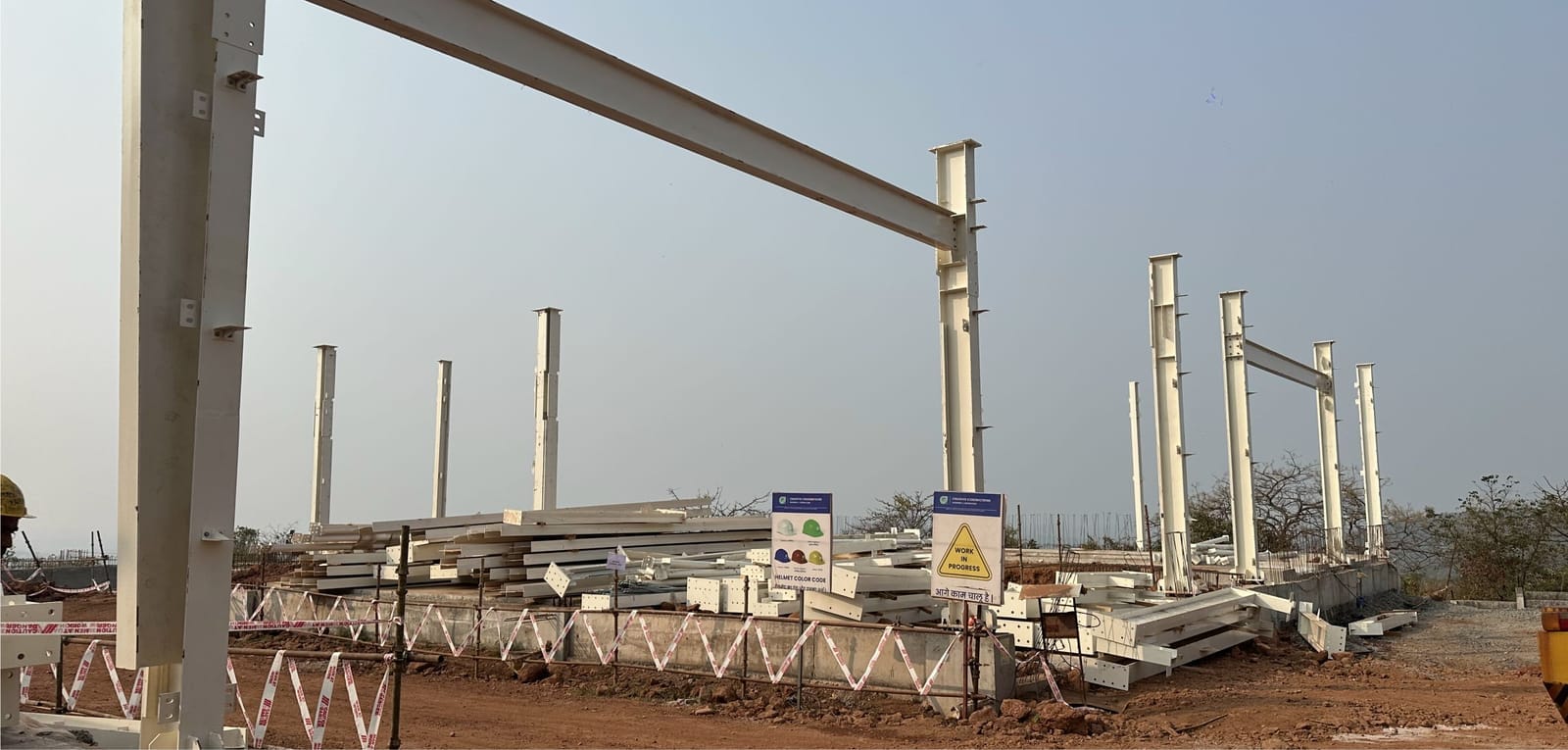 Column stubs and starter bars at Medispray, Goa