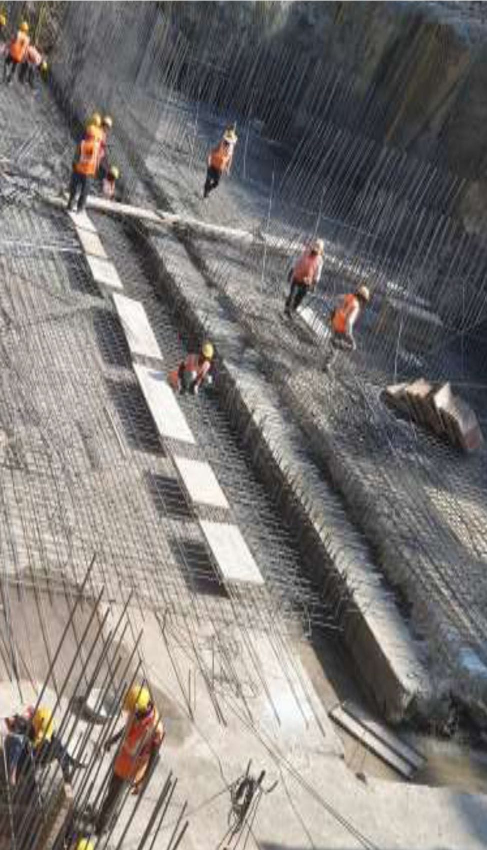 Reinforcement mesh laid ready for pour at Godrej 24 UGWT
