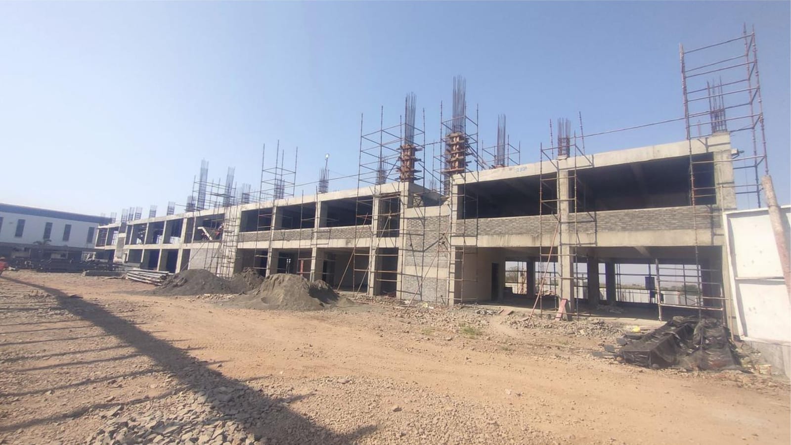 RCC frame under construction at Kundlik Engineers