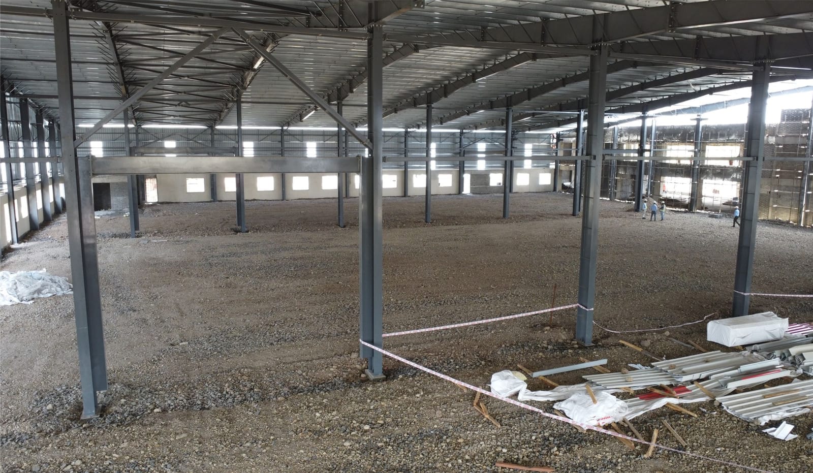 Steel frame and purlins at Kundlik Engineers