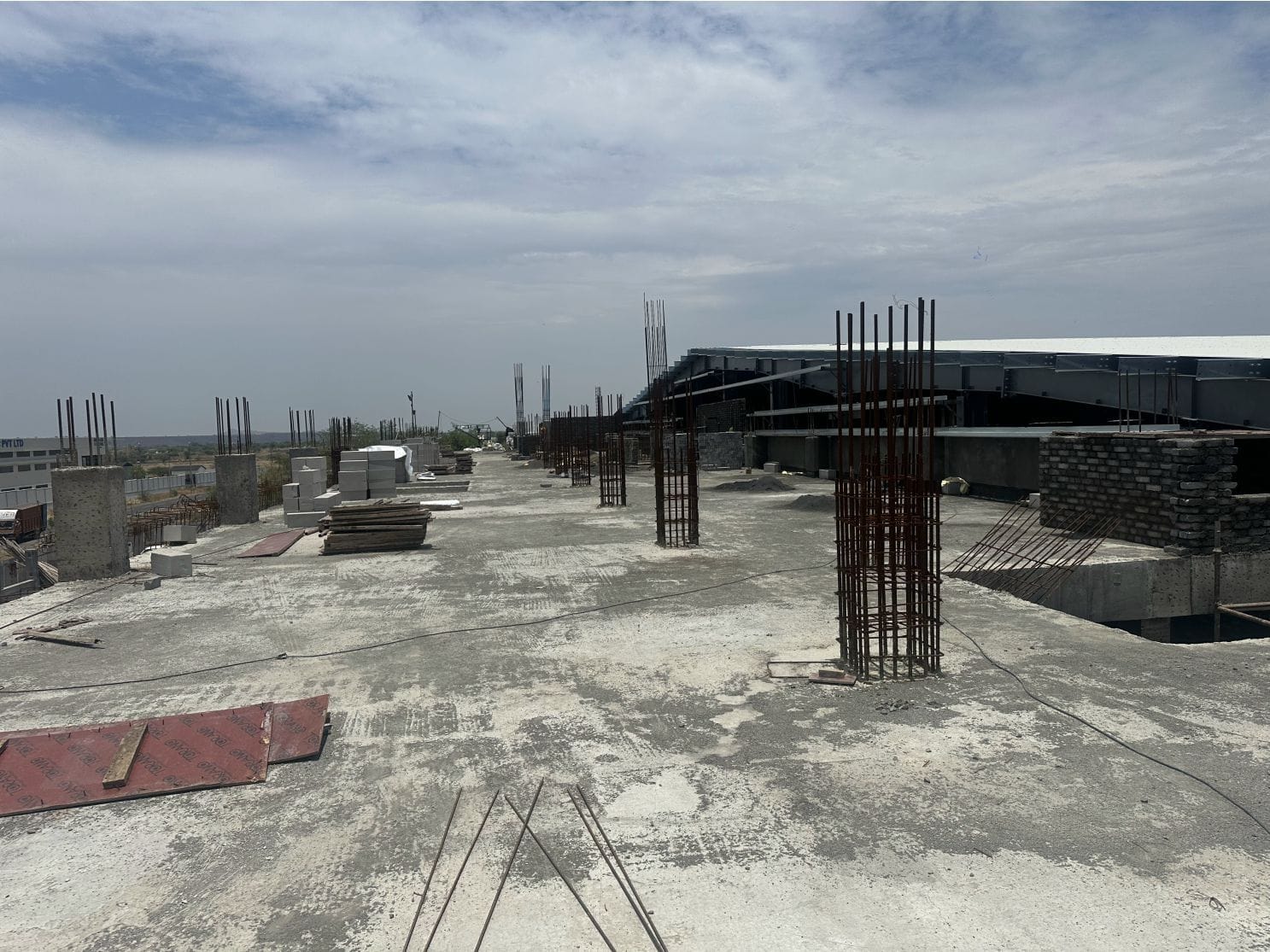 Columns cast and cured at Kundlik Engineers
