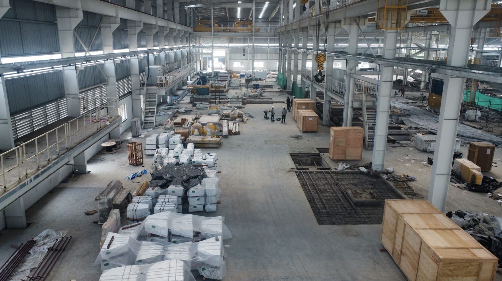 Internal works and materials staged at the SSC Plant